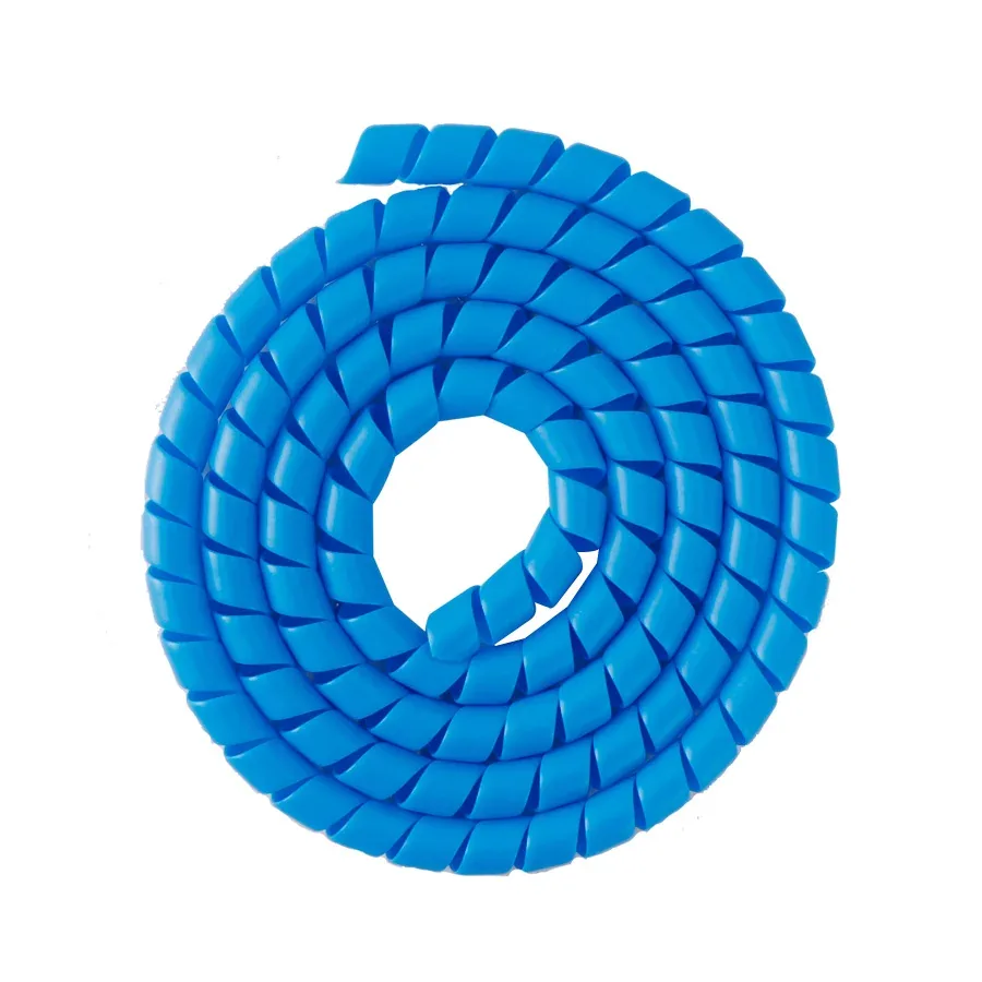 Cubre cables en espiral en azul