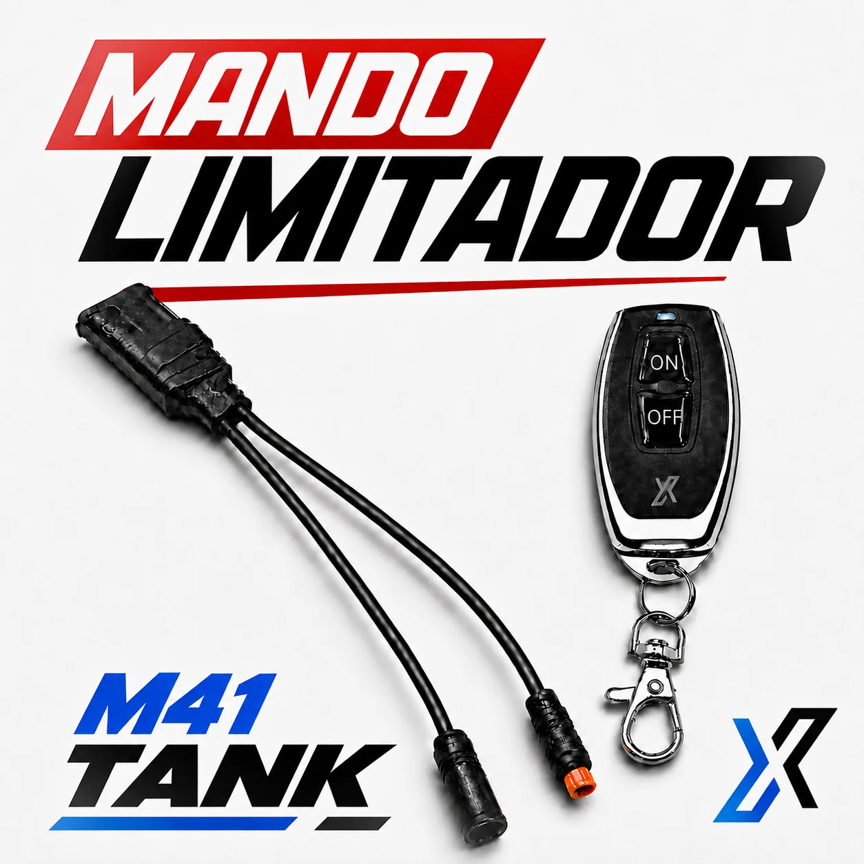 Mando limitador de velocidad para Ecoxtrem M41 Tank: cableado y mando llavero ON/OFF