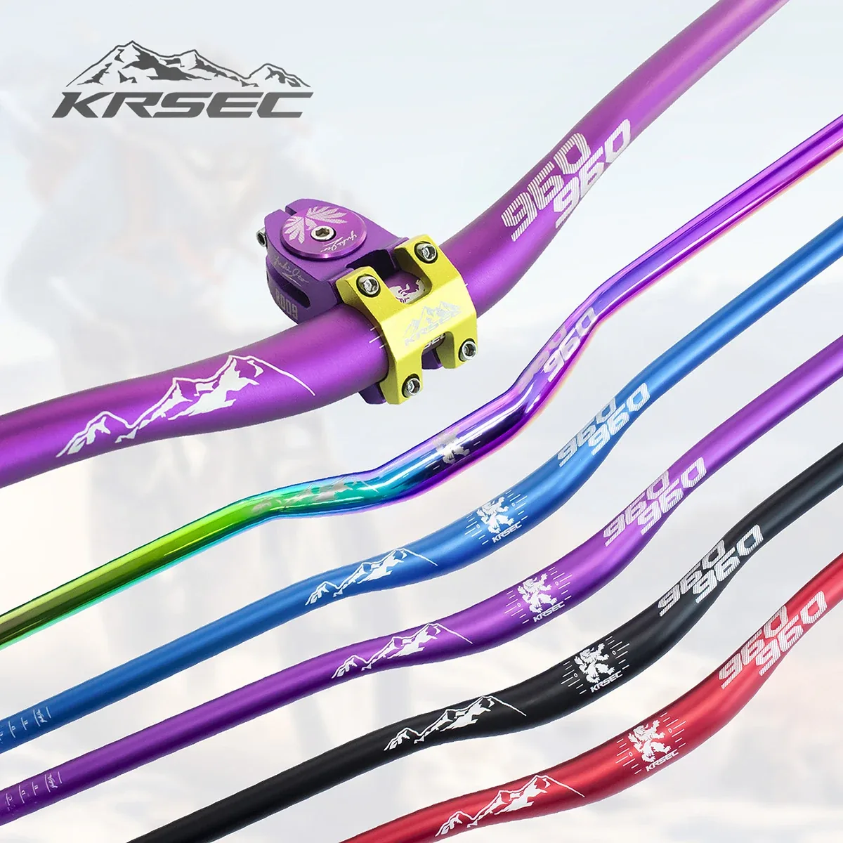 Manillar elevador KRSEC de aluminio en sus cinco colores