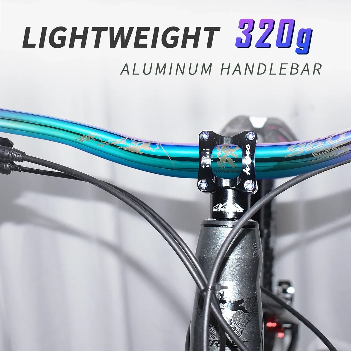 Manillar KRSEC montado, 320 g de aluminio