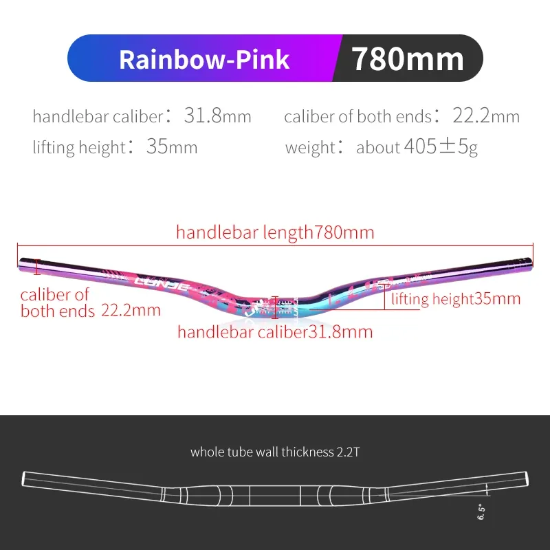 Manillar LUNJE en tornasol rosa