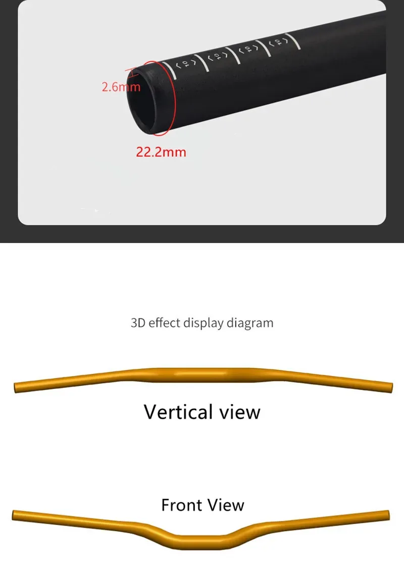 Manillar LUNJE – detalle de los puños de 22,2 mm