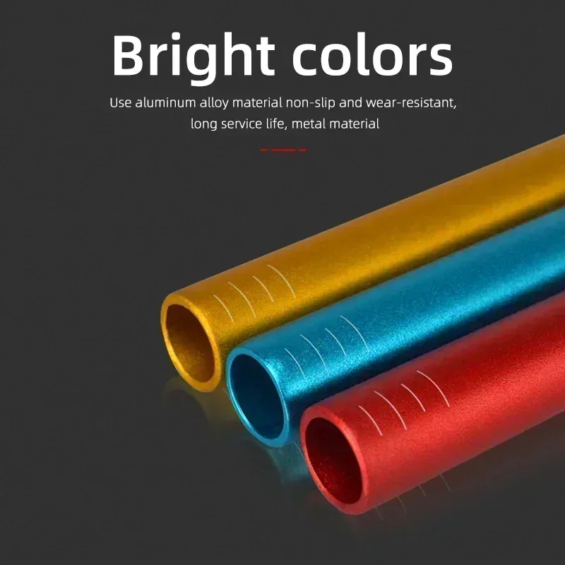 Manillar WAKE – detalle del tubo de aluminio en dorado, azul y rojo