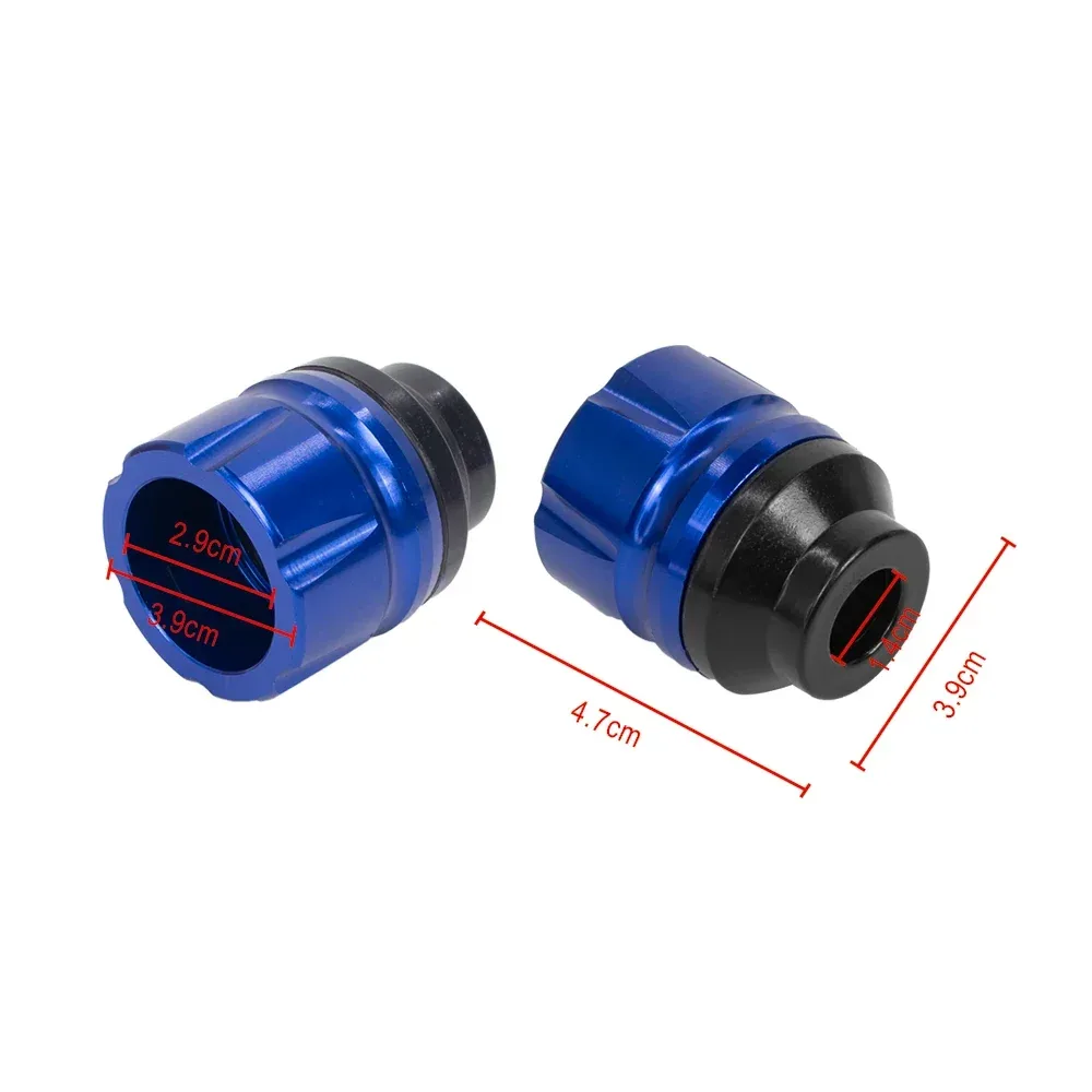 Protectores anticaídas cilíndricos – medidas: 39 mm de diámetro exterior, 29 mm interior y 47 mm de largo