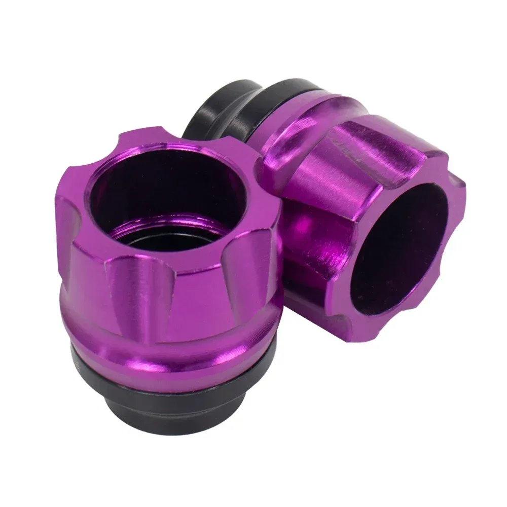 Protectores anticaídas cilíndricos en morado