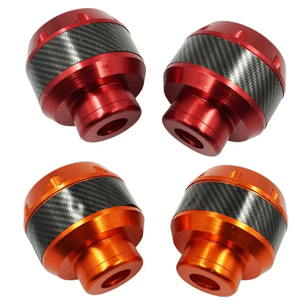 Protectores anticaídas – detalle del anodizado en rojo y naranja