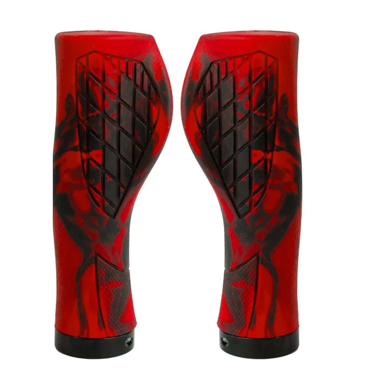 Puños ergonómicos camuflaje en rojo