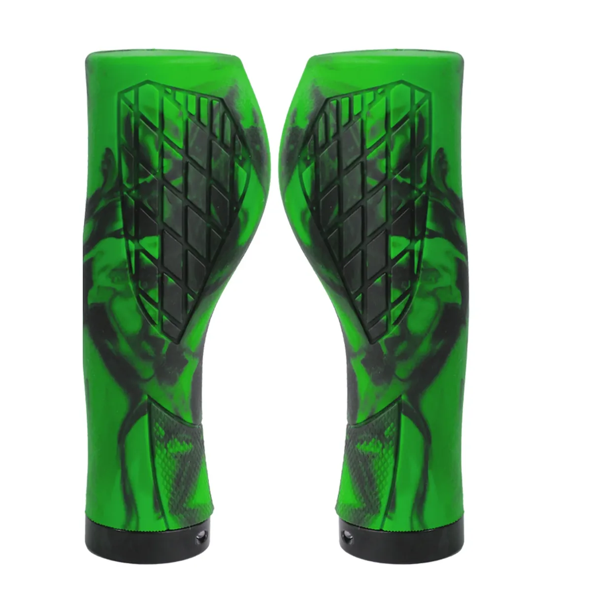 Puños ergonómicos camuflaje en verde