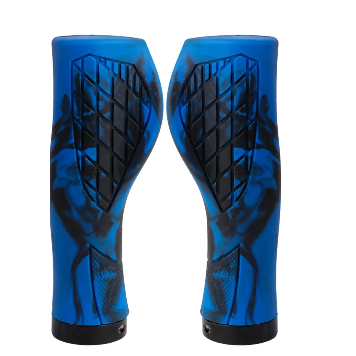 Puños ergonómicos camuflaje en azul