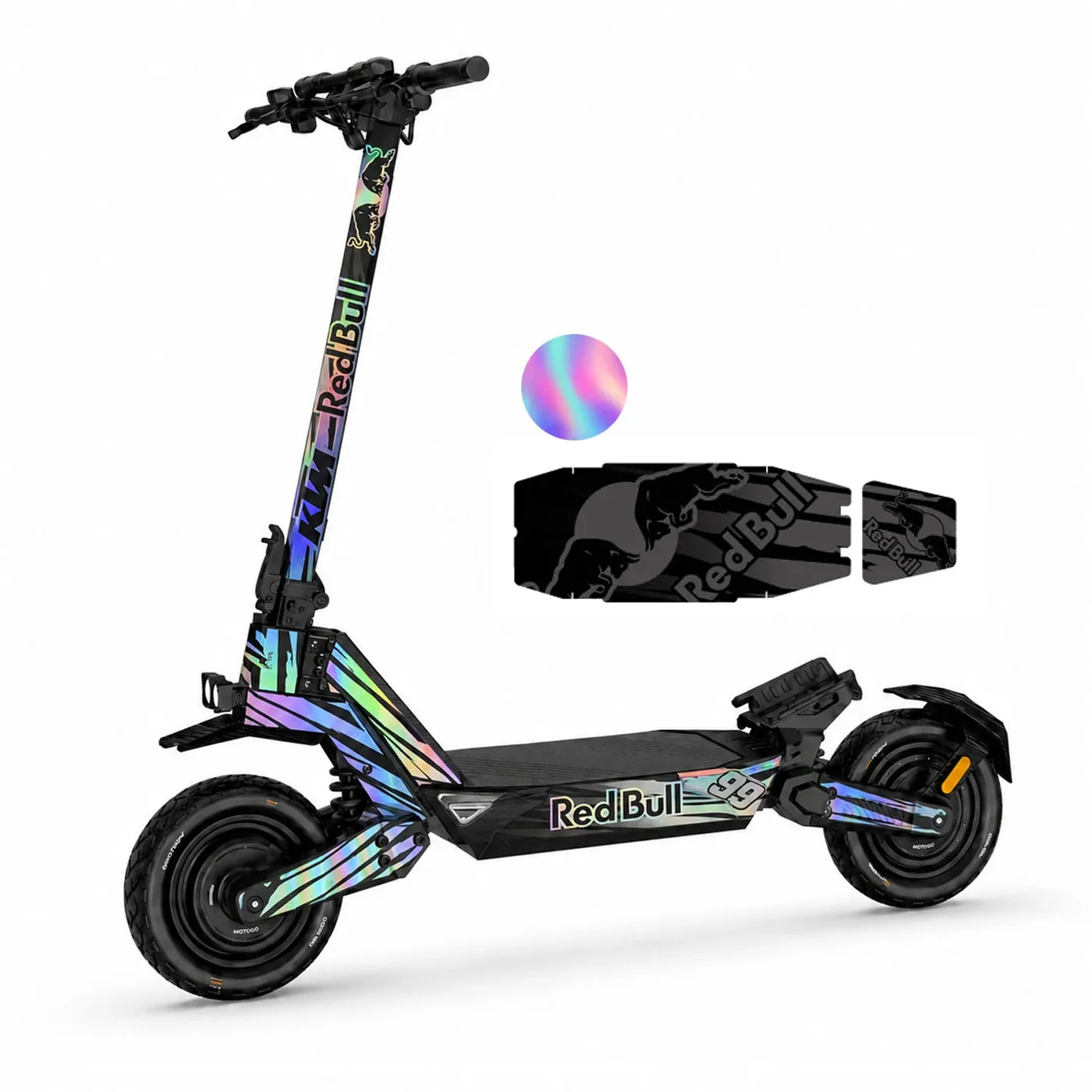 Vinilo Holográfico Arcoíris para patinete Ecoxtrem Deimos