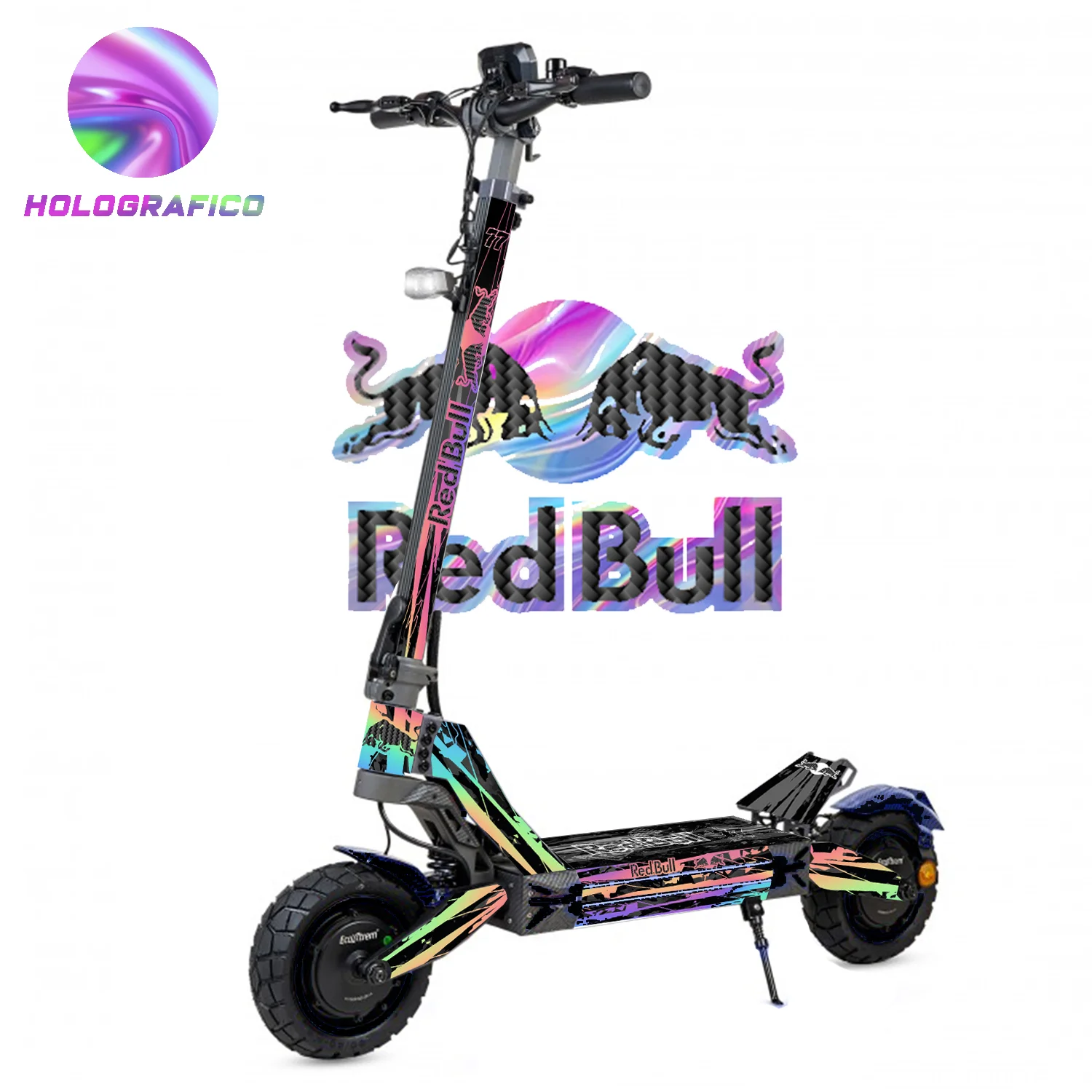 Vinilo Holográfico negro para patinete Ecoxtrem M41
