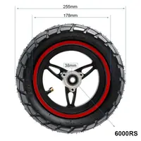 Rueda delantera completa con aro rojo para Ecoxtrem M41 Tank — vista 3